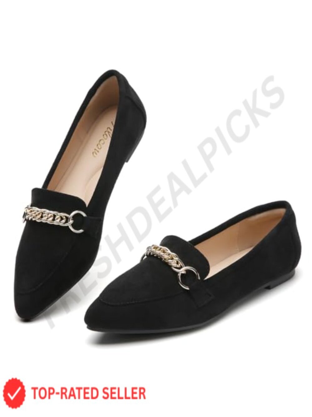 Pointed Toe Flats Loafers Slip On Dress Shoes for Work Office